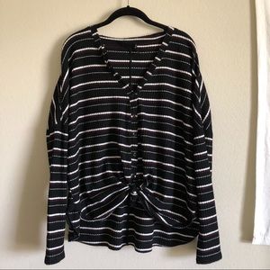 Urban Outfitters Jojo Thermal Button-Front Top